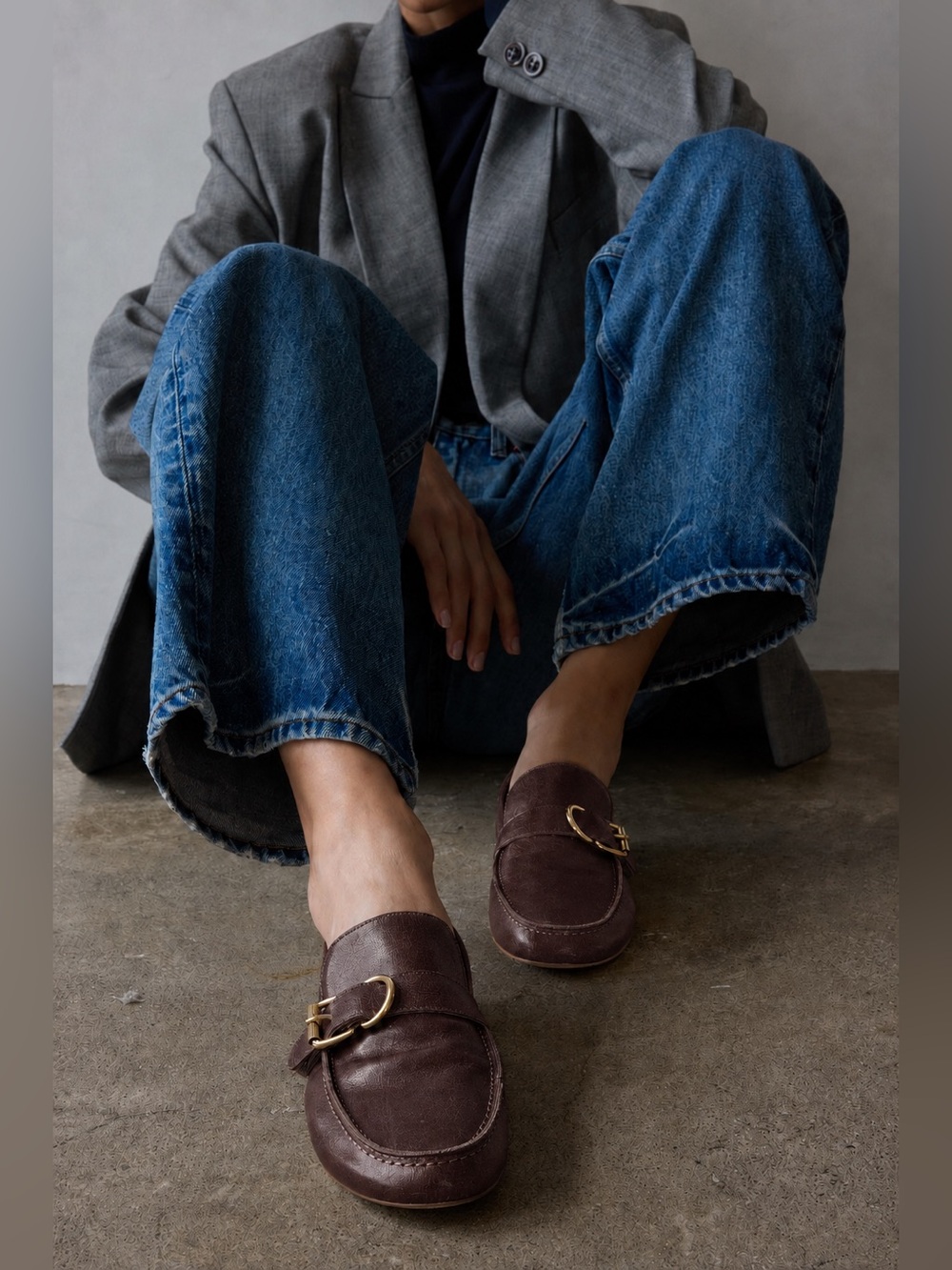 Jamie Haller The Buckle Loafer in Oxblood Brown